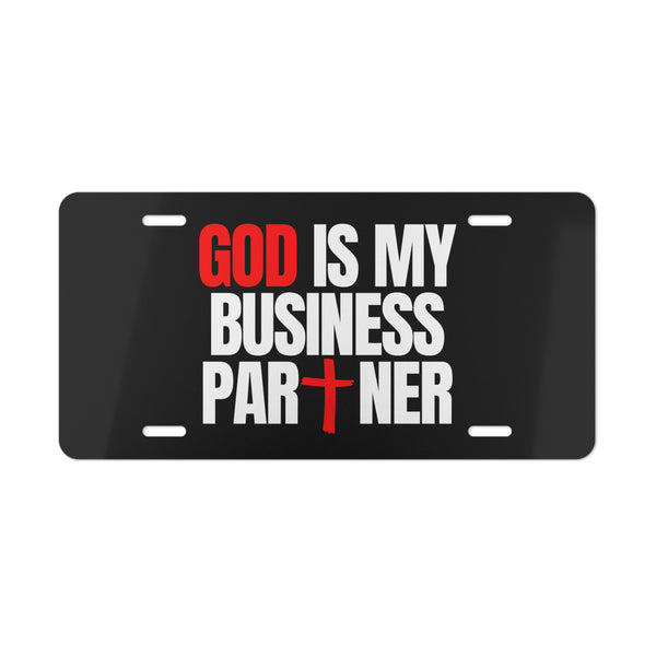 GOD IS MY BUSNESS PARTNER VANITY TAGS