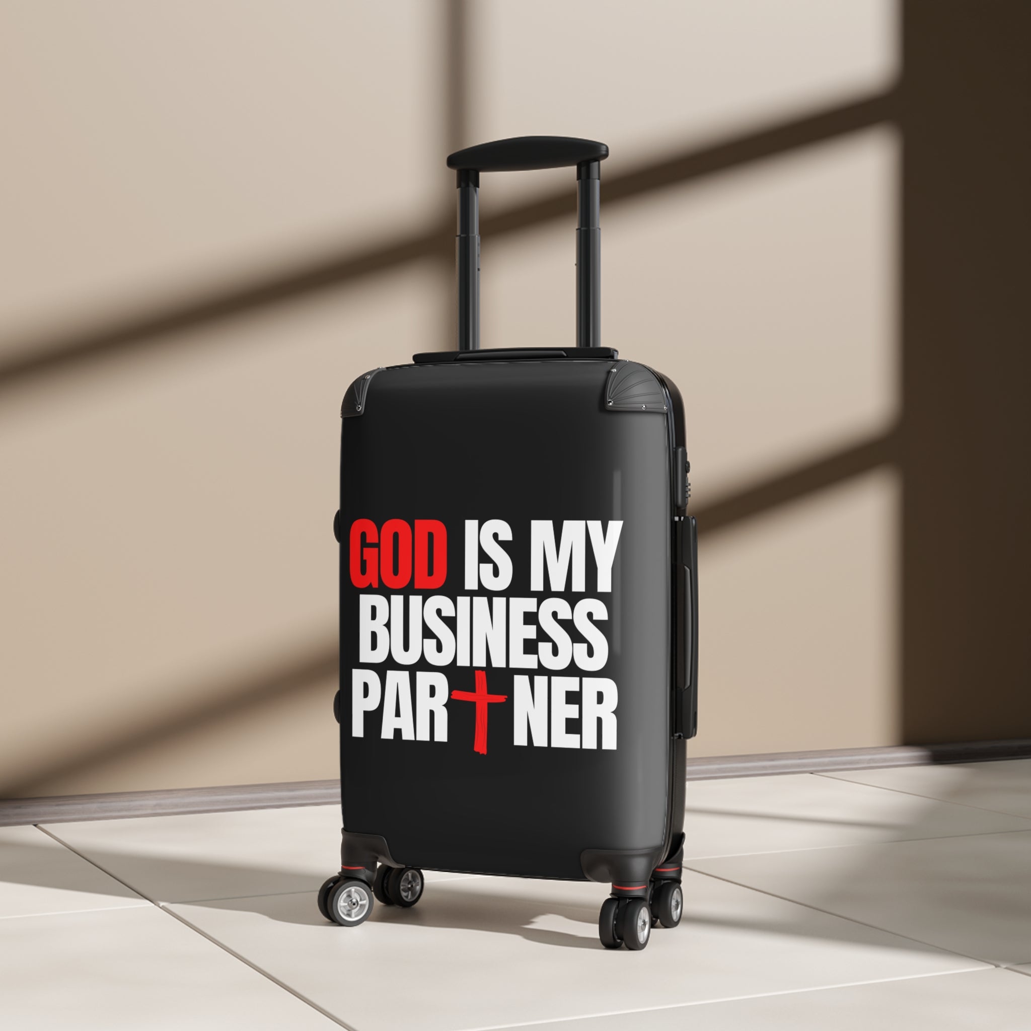 GOD IS MY BUSINESS PARTNER TRAVEL SUITCASE